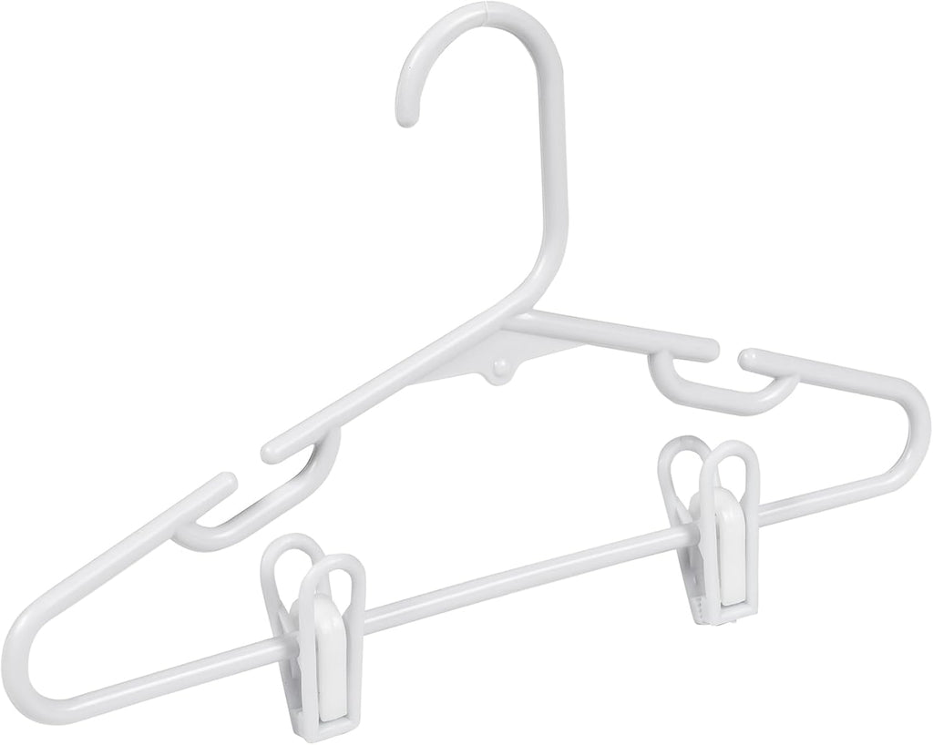 Honey-Can-Do Kids Clothes Hanger, Baby Clothes Hangers with Clips, Removable Clips are Designed to Keep Bottoms and Tops Perfectly Paired, Making it Easier to Organize and Store Outfits, 18 Pack