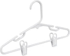Honey-Can-Do Kids Clothes Hanger, Baby Clothes Hangers with Clips, Removable Clips are Designed to Keep Bottoms and Tops Perfectly Paired, Making it Easier to Organize and Store Outfits, 18 Pack