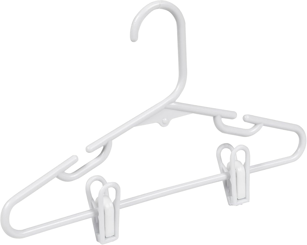 Honey-Can-Do Kids Clothes Hanger, Baby Clothes Hangers with Clips, Removable Clips are Designed to Keep Bottoms and Tops Perfectly Paired, Making it Easier to Organize and Store Outfits, 18 Pack