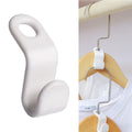 otylzto 50PCS(or100) Hanger Hooks for Plastic Clips Clothes Space Saving Hangers for Clothes Closet Hangers Space Saver