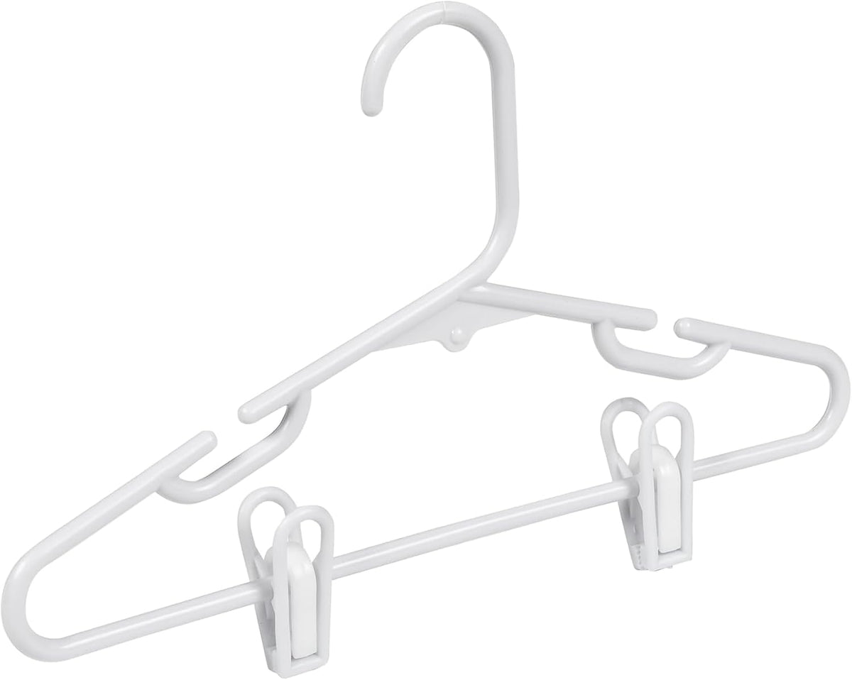 Honey-Can-Do Kids Clothes Hanger, Baby Clothes Hangers with Clips, Removable Clips are Designed to Keep Bottoms and Tops Perfectly Paired, Making it Easier to Organize and Store Outfits, 18 Pack