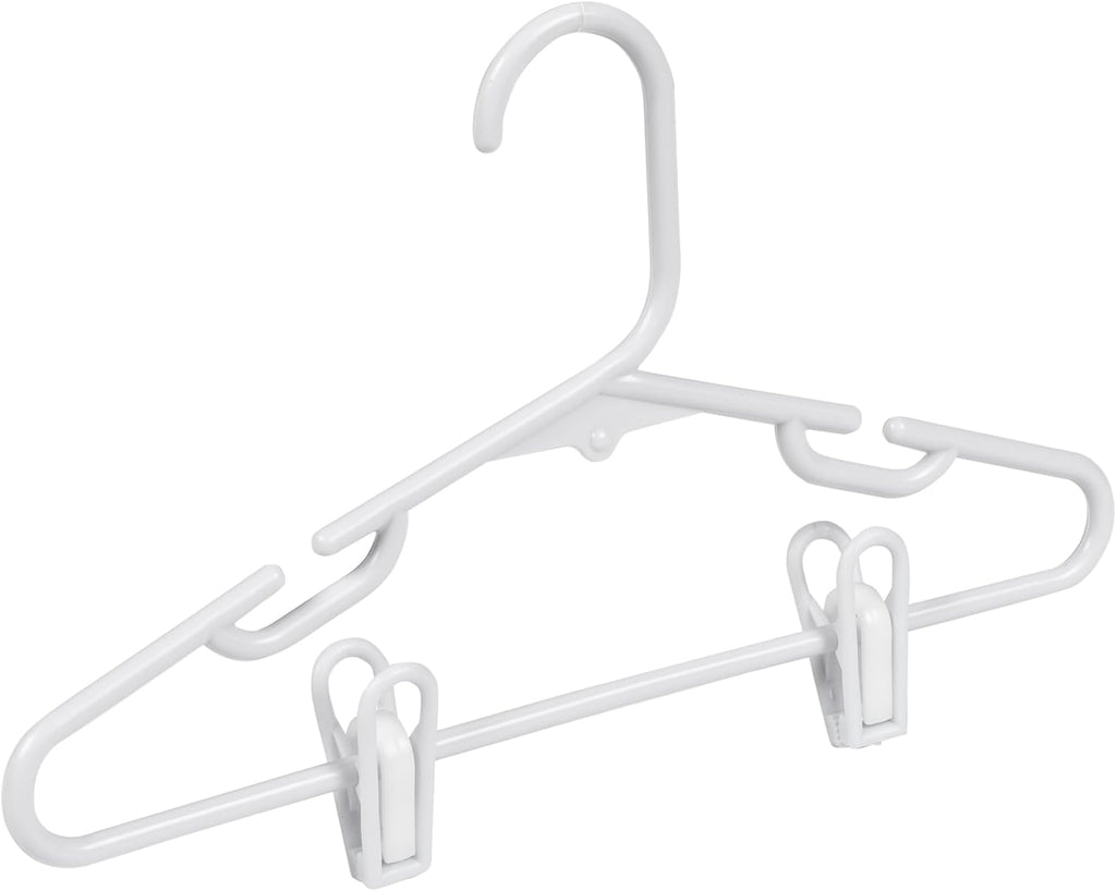 Honey-Can-Do Kids Clothes Hanger, Baby Clothes Hangers with Clips, Removable Clips are Designed to Keep Bottoms and Tops Perfectly Paired, Making it Easier to Organize and Store Outfits, 18 Pack