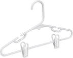 Honey-Can-Do Kids Clothes Hanger, Baby Clothes Hangers with Clips, Removable Clips are Designed to Keep Bottoms and Tops Perfectly Paired, Making it Easier to Organize and Store Outfits, 18 Pack