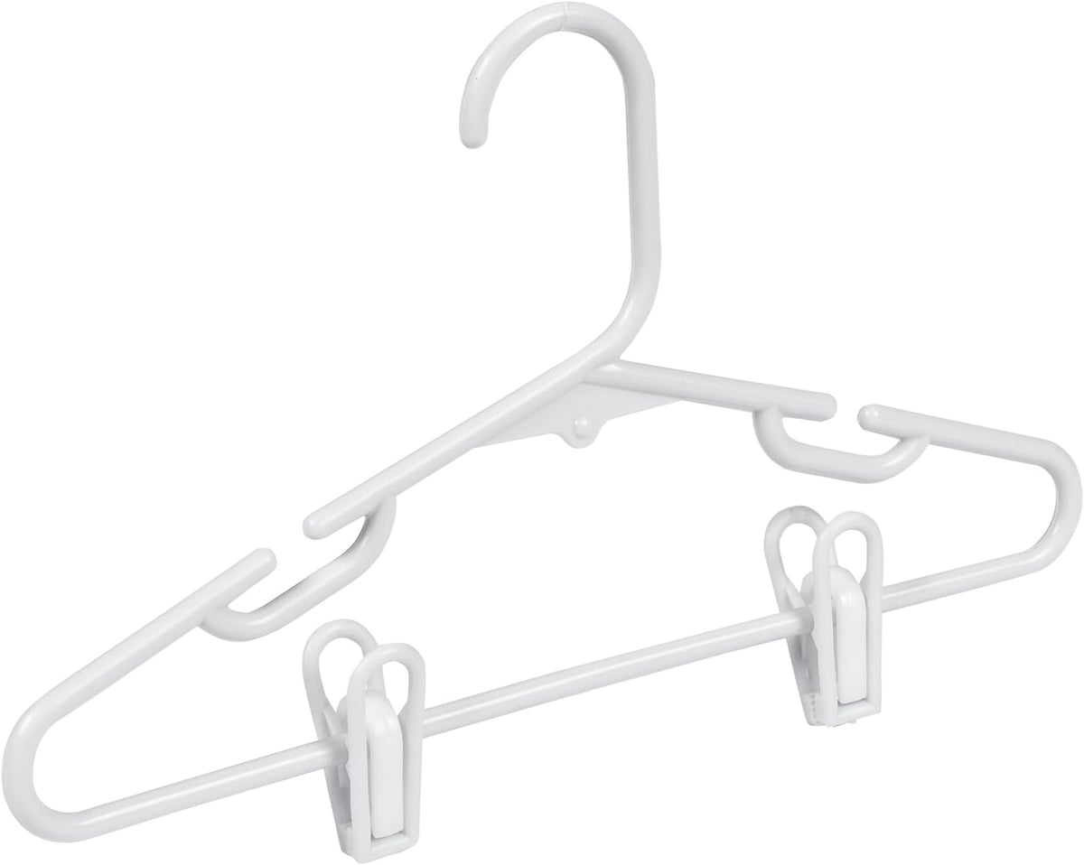 Honey-Can-Do Kids Clothes Hanger, Baby Clothes Hangers with Clips, Removable Clips are Designed to Keep Bottoms and Tops Perfectly Paired, Making it Easier to Organize and Store Outfits, 18 Pack