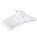 Amber Home 5 Pack Large White Satin Padded Hangers for Women Clothing 17"