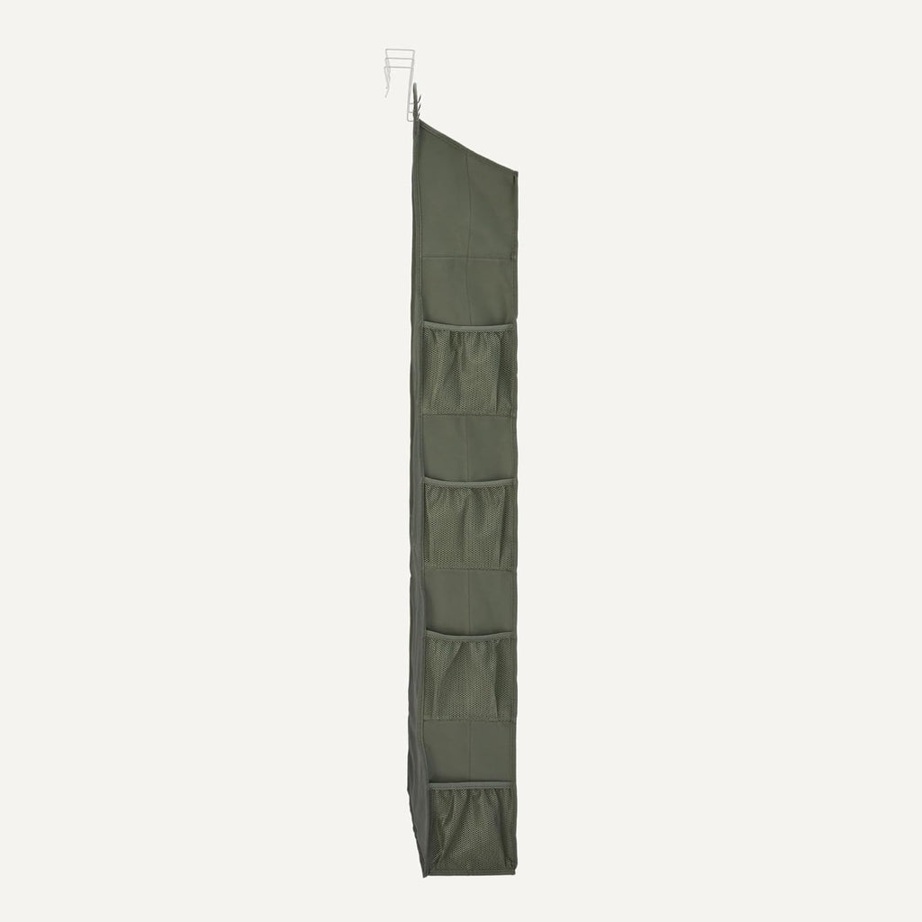 Amazon Basics 5 Tier Over the Door Hanging Shoe Organizer, Large Capacity, Space Saving, 6.4 x 54.5 x 14.9 in, Dark Grey
