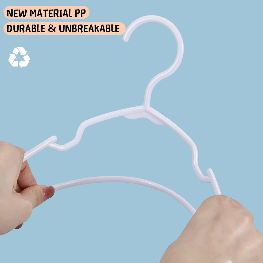 100 Pack White Kids Hangers 11.6 Inch-Baby Clothes Hangers or Toddler&Child