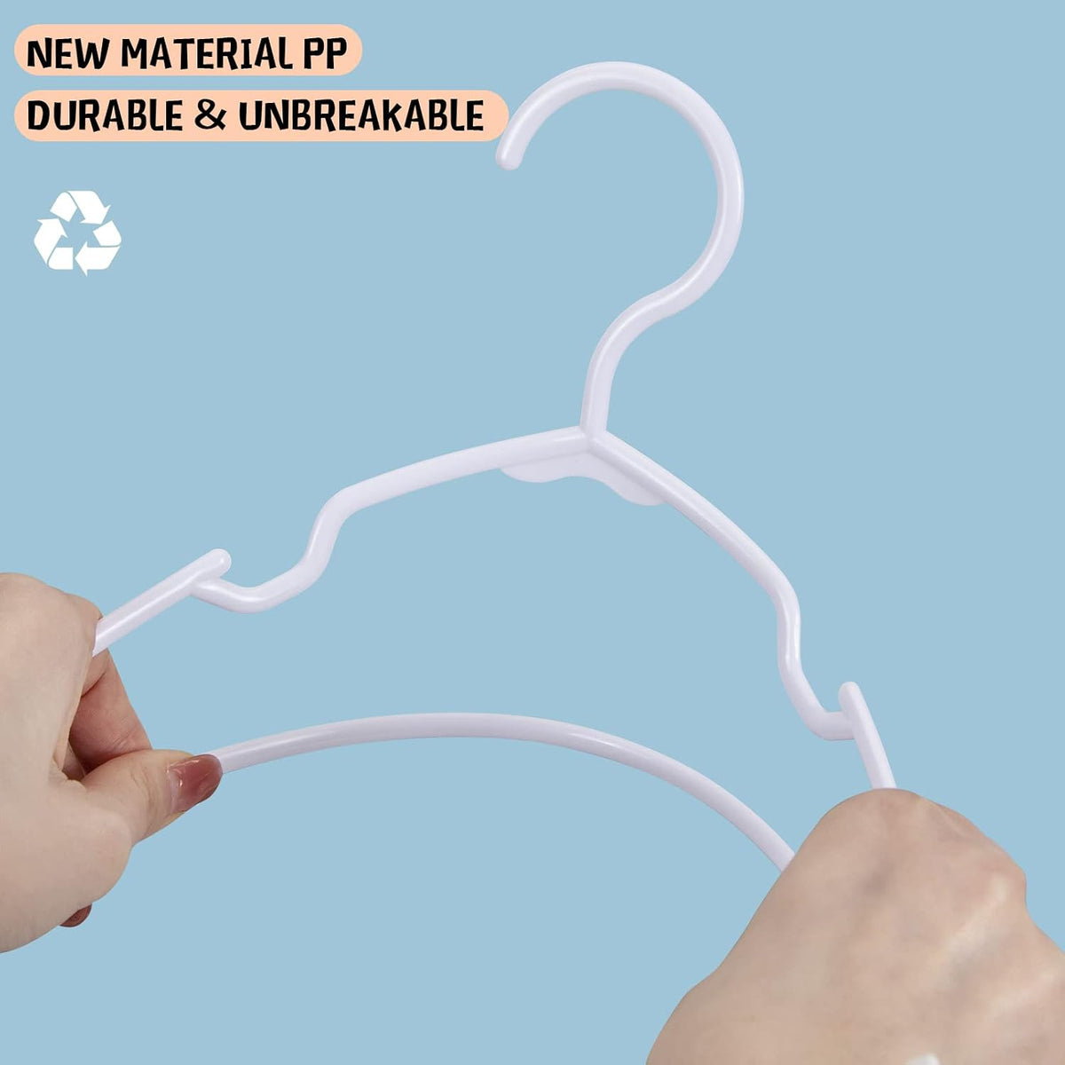 100 Pack White Kids Hangers 11.6 Inch-Baby Clothes Hangers or Toddler&Child