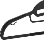 Amazon Basics Non-slip Heavy Duty Space Saving Plastic Hangers with Rubber and Horizontal Bar, Lightweight, Gray, Pack of 50