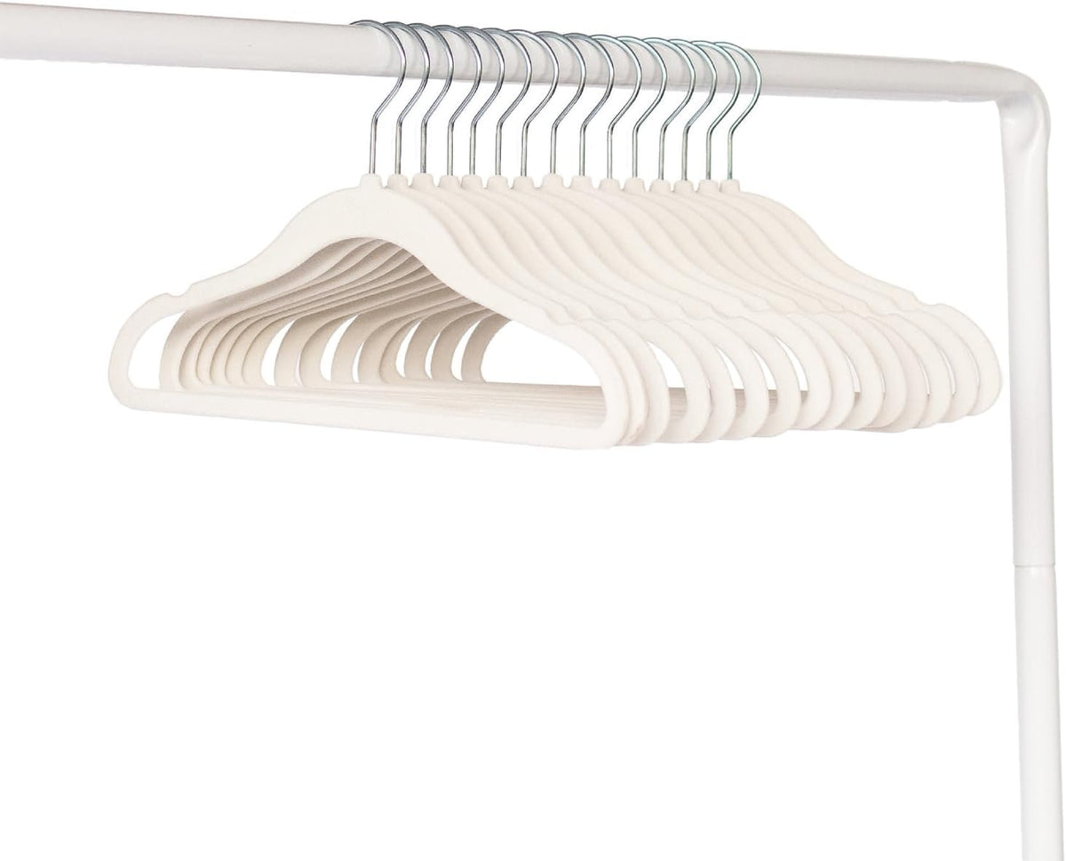3 Sprouts Velvet Baby Hangers, Non Slip Slim, Cream, 30 Pack