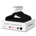 BAGAIL 50 Pack Kids Velvet Hangers 11 Inches Children's Clothes Hangers Non-Slip Baby Hangers for Infant/Toddler (Grey)