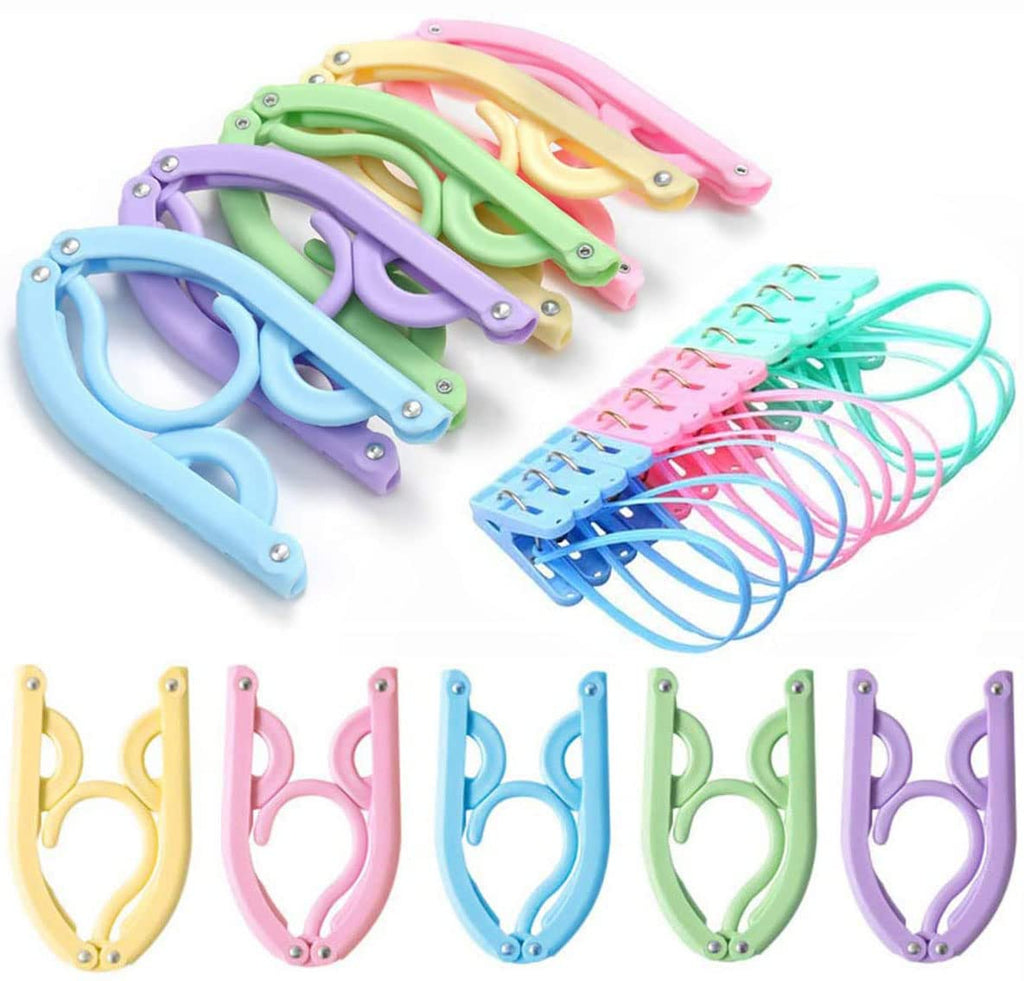 10 Pcs Travel Hangers Cruise Ship Essentials Accessories Portable Folding Clothes Hanger Foldable Drying Rack
