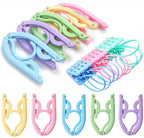 10 Pcs Travel Hangers Cruise Ship Essentials Accessories Portable Folding Clothes Hanger Foldable Drying Rack