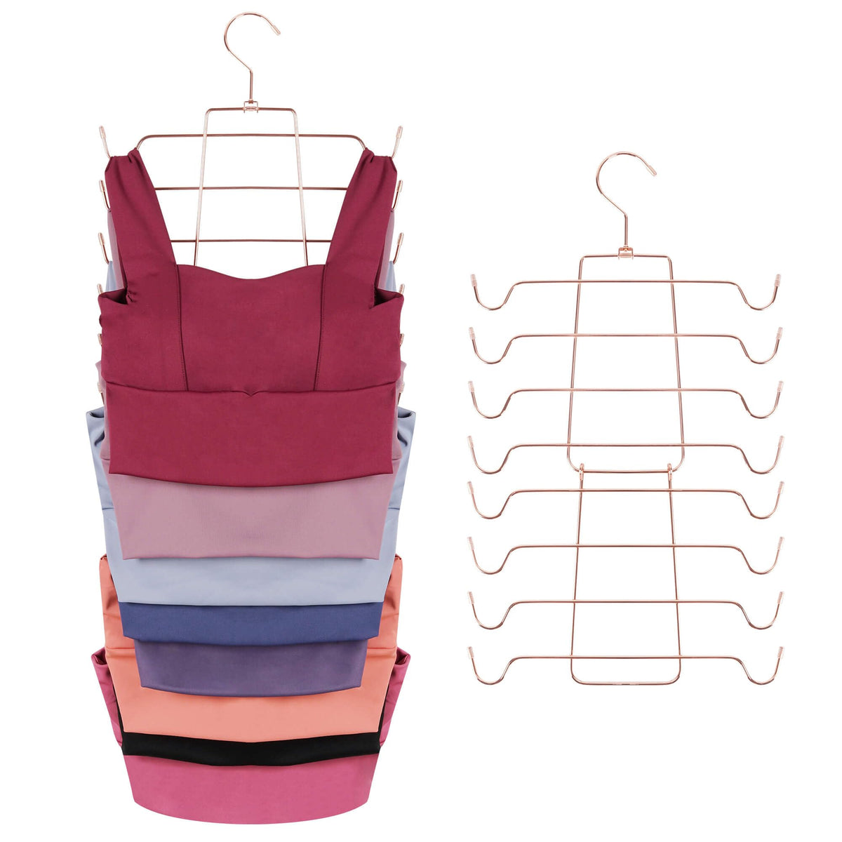ZEDODIER 2 Pack Tank Top Hanger, Bra Organizer for Closet, Space Saving