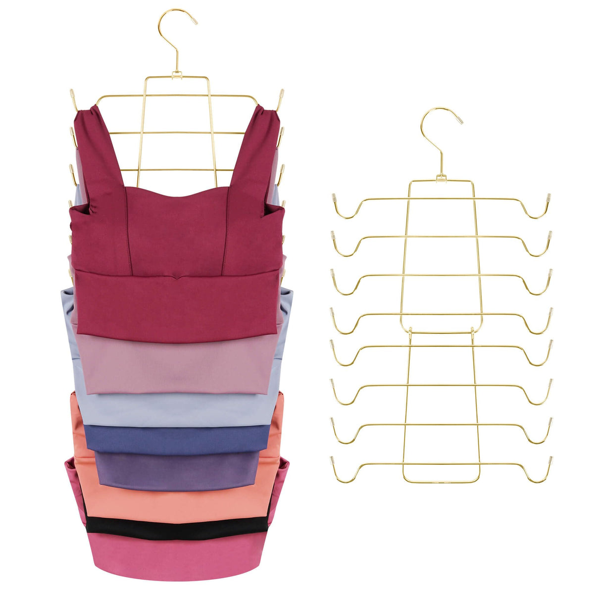 ZEDODIER 2 Pack Tank Top Hanger, Bra Organizer for Closet, Space Saving