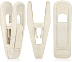TOFIIGREM Velvet Hanger Clips for Velvet Hangers - 20 PCS Beige Non-Slip Velvet Clip for Skirt Hanger, Strong Flocking Clips Fit for Ivory Velvet Hangers