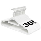 Plastic Hangers 50 Pack, 16.5" Non-Slip Clothes Hangers Heavy Duty