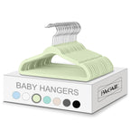 BAGAIL 50 Pack Kids Velvet Hangers 11 Inches Children's Clothes Hangers Non-Slip Baby Hangers for Infant/Toddler (Grey)