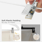 HOUSE DAY Clear Hangers with Clips 12 Pack, Set Hanger for Tops and Bottoms