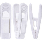 TOFIIGREM Velvet Hanger Clips for Velvet Hangers - 20 PCS Beige Non-Slip Velvet Clip for Skirt Hanger, Strong Flocking Clips Fit for Ivory Velvet Hangers