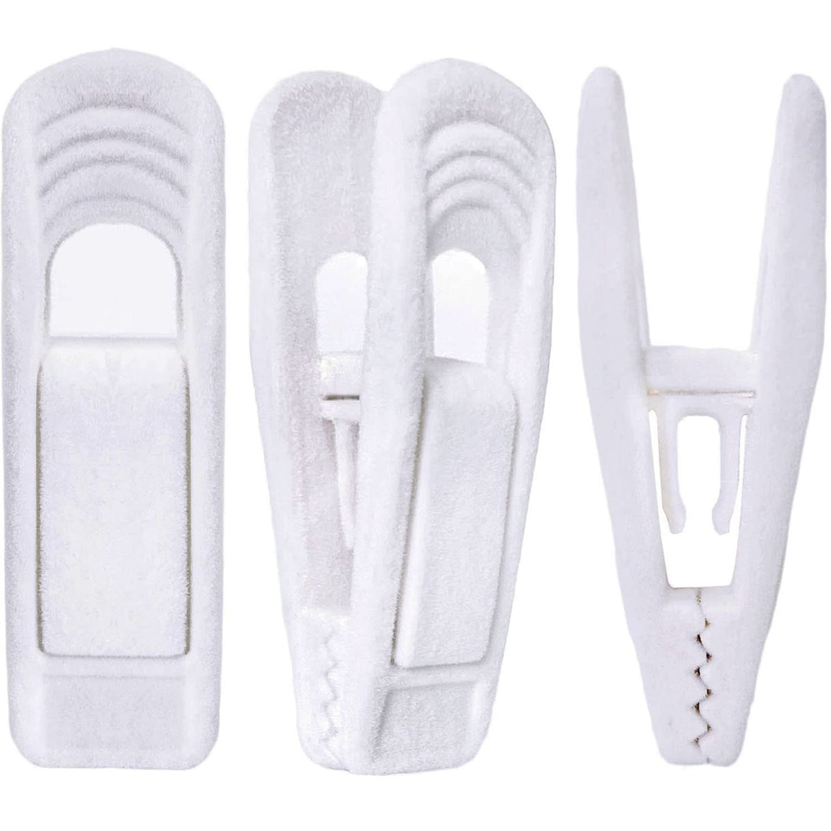 TOFIIGREM Velvet Hanger Clips for Velvet Hangers - 20 PCS Beige Non-Slip Velvet Clip for Skirt Hanger, Strong Flocking Clips Fit for Ivory Velvet Hangers