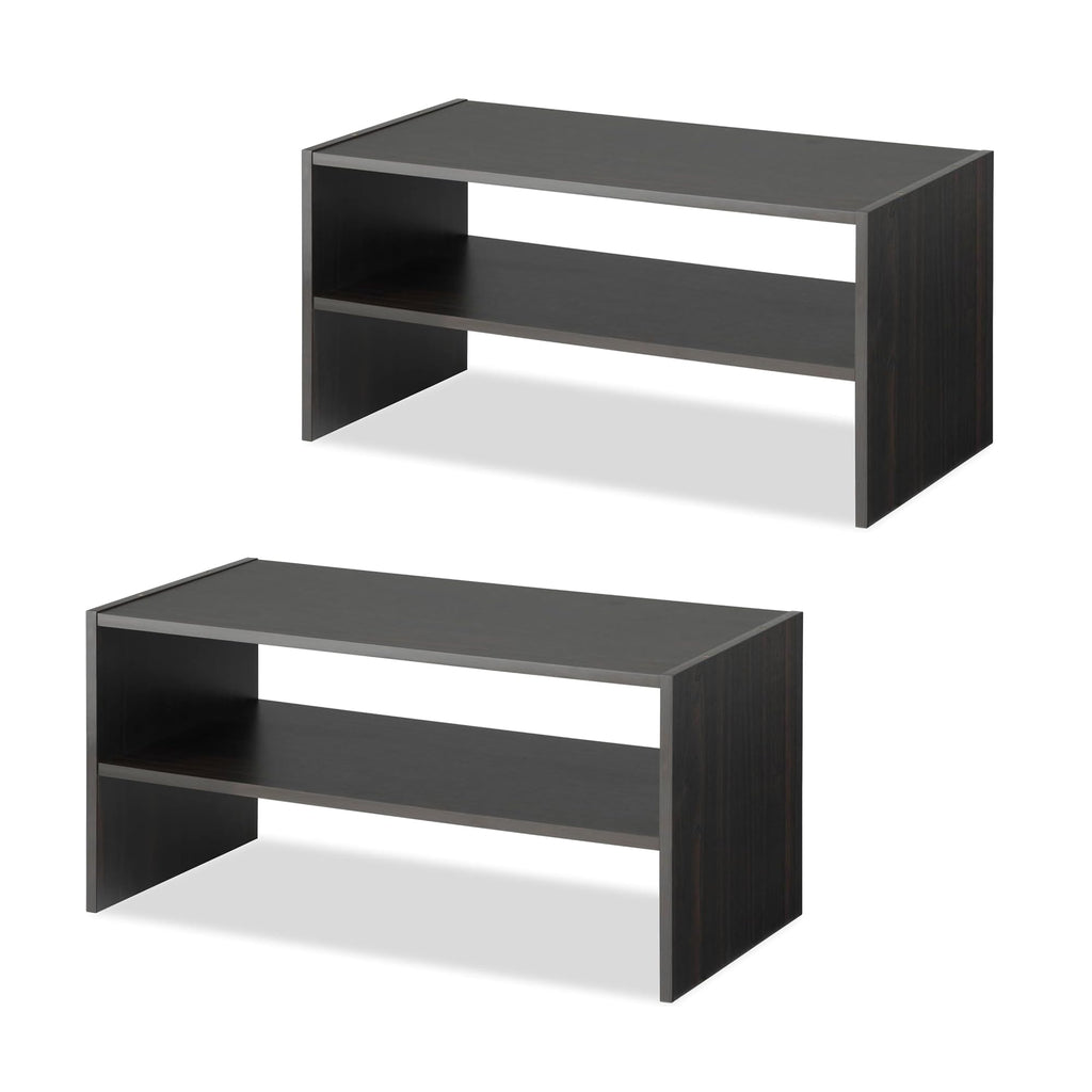 Whitmor Stackable 31" Extra Wide 2-Shelf Storage Organizer, White