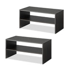 Whitmor Stackable 31" Extra Wide 2-Shelf Storage Organizer, White