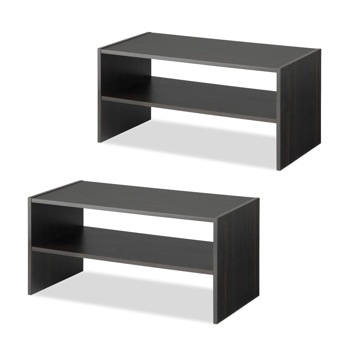 Whitmor Stackable 31" Extra Wide 2-Shelf Storage Organizer, White
