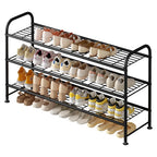 LINZINAR 3 Tier Long Shoe Rack for Closet Metal Shoe Organizer for Entryway