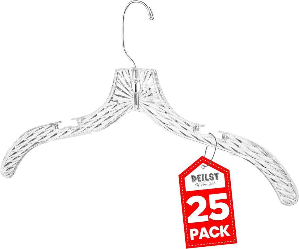 Clothes Hangers Plastic Set of 12 Pack Heavy Duty Hangers Dresses, T-Shirts Shirt Dress Blouse Hangers for Closet Organization Crystal Hanger Women and Men Coat Hanger