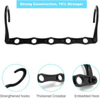 10 Pack Space Saving Hangers Closet Organizer & Storage for Clothes, Black