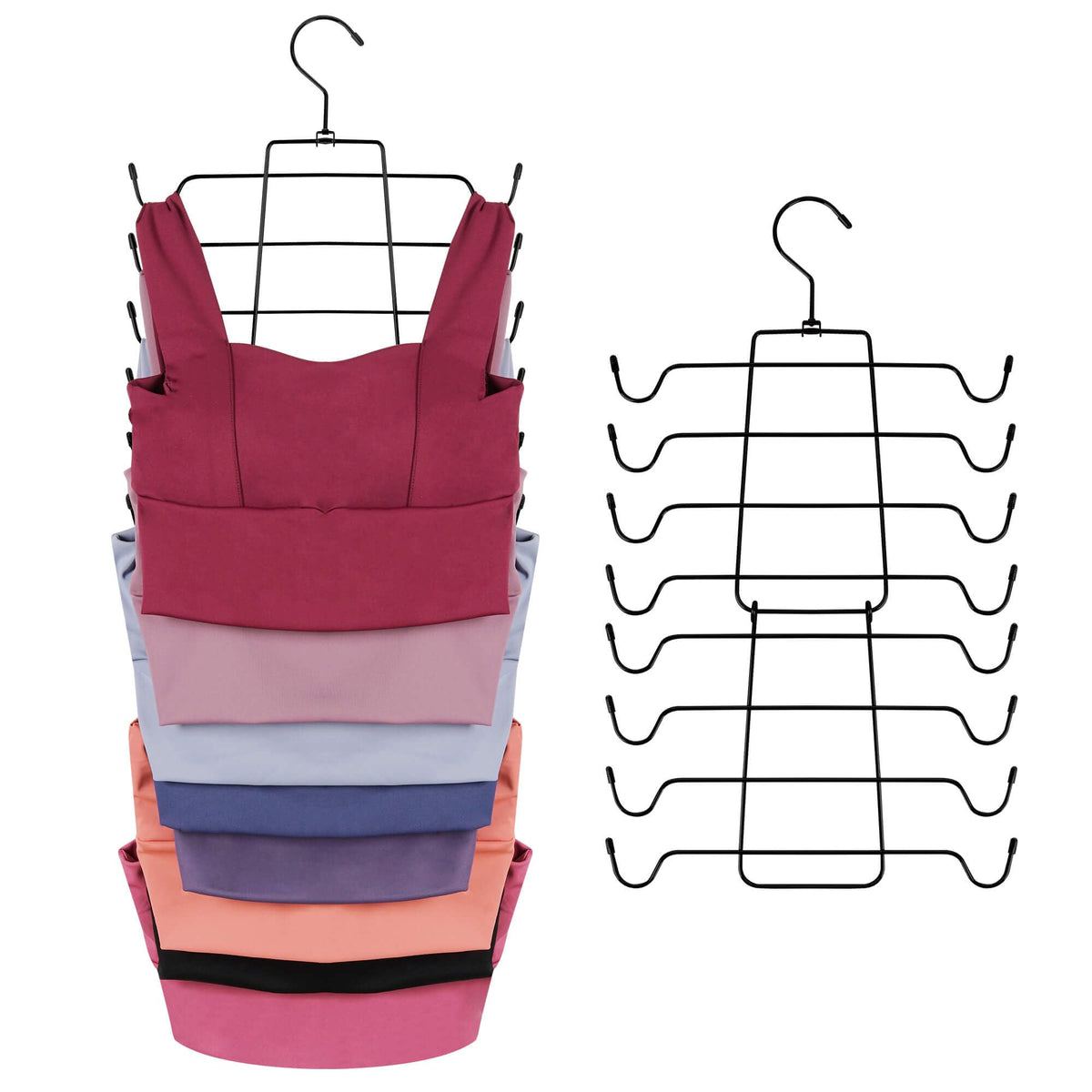 ZEDODIER 2 Pack Tank Top Hanger, Bra Organizer for Closet, Space Saving