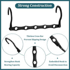 AMKUFO 6 Pack-Closet-Organizers-and-Storage, Space-Saving-Hangers Black