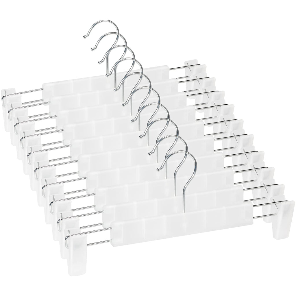 Pants Hangers with Clips, Skirt Hangers, 10 Pack, Black