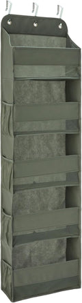 Amazon Basics 5 Tier Over the Door Hanging Shoe Organizer, Large Capacity, Space Saving, 6.4 x 54.5 x 14.9 in, Dark Grey