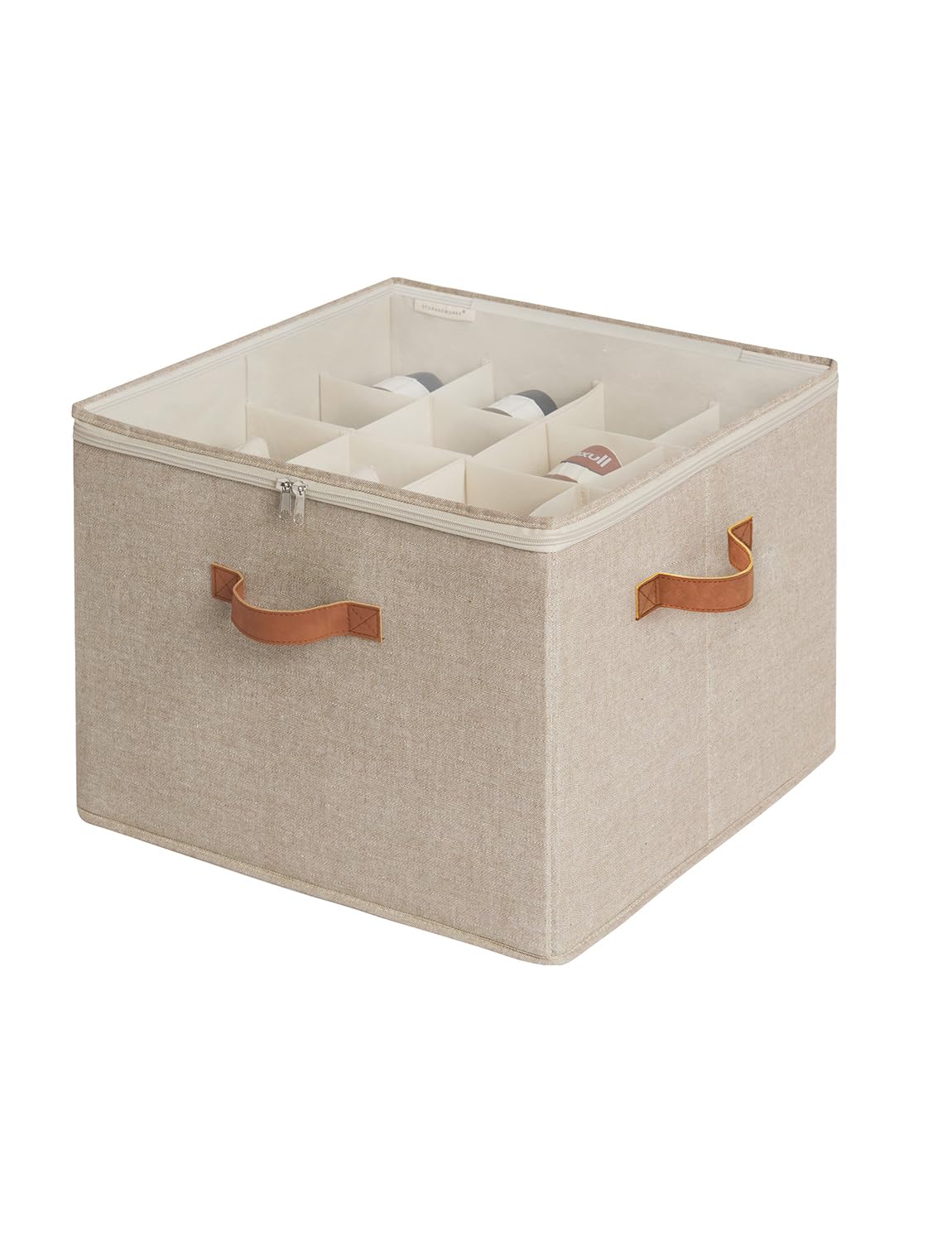 StorageWorks 2-Pack 32-Pair Shoe Storage Organizer for Closet, Beige