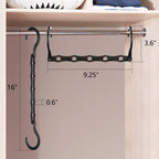 AMKUFO 6 Pack-Closet-Organizers-and-Storage, Space-Saving-Hangers Black