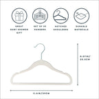 3 Sprouts Velvet Baby Hangers, Non Slip Slim, Cream, 30 Pack