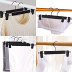 Pants Hangers with Clips, Skirt Hangers, 10 Pack, Black