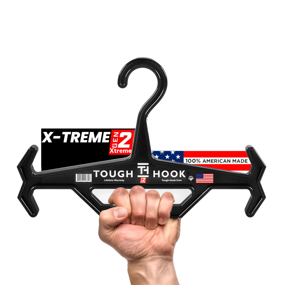 Tough Hook Multipurpose Heavy Duty Hanger, USA Made, Tactical Gear, 1 Black