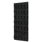 35 Pocket Over Door Shoe Organizer with 4 Metal Hooks（Grey）