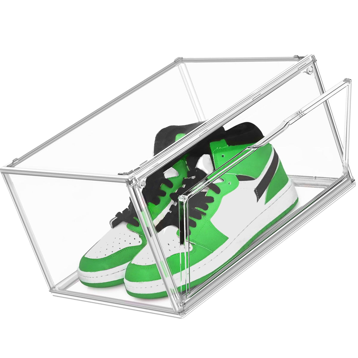 Heavy Duty Acrylic-Look Shoe Box, Size 14, Stack Everyday Footwear Storage