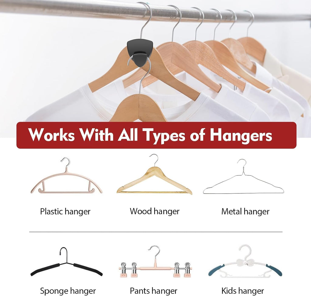 Space Saving Hanger Hooks 30Pcs, Upgrade Heavy Duty Hangers Connector Hooks