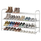 LINZINAR 3 Tier Long Shoe Rack for Closet Metal Shoe Organizer for Entryway