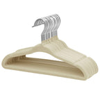 ManGotree 11" Baby Velvet Hangers Non-Slip Kids Hangers 15 Pack Light Pink