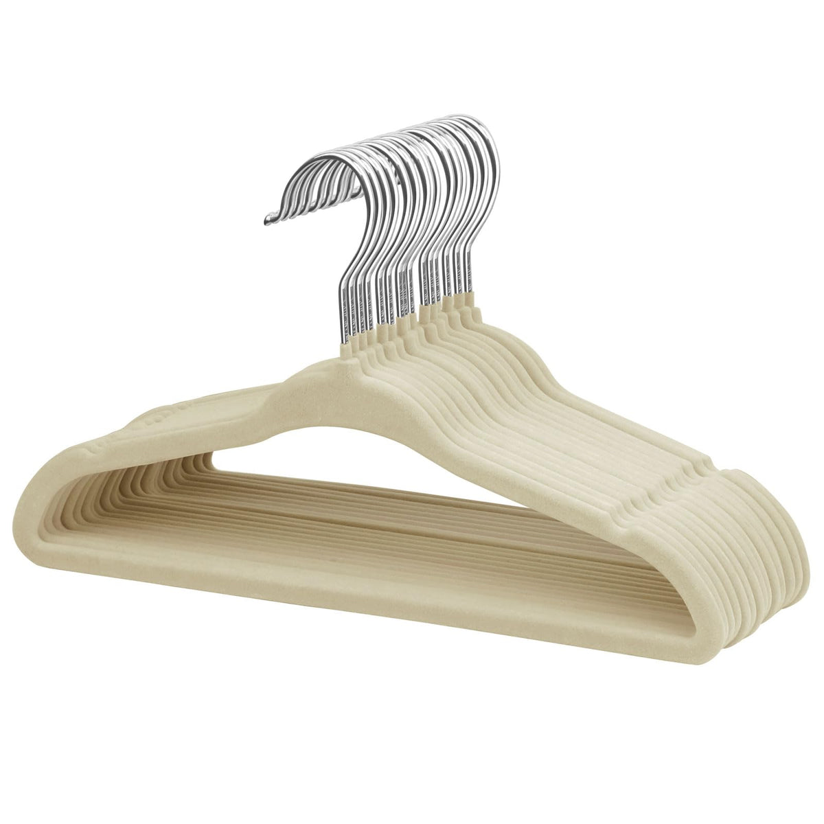 ManGotree 11" Baby Velvet Hangers Non-Slip Kids Hangers 15 Pack Light Pink