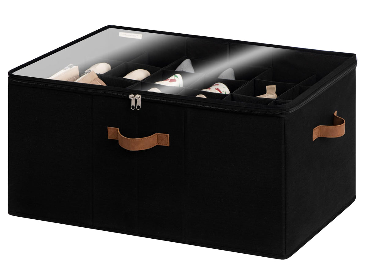StorageWorks 2-Pack 32-Pair Shoe Storage Organizer for Closet, Beige
