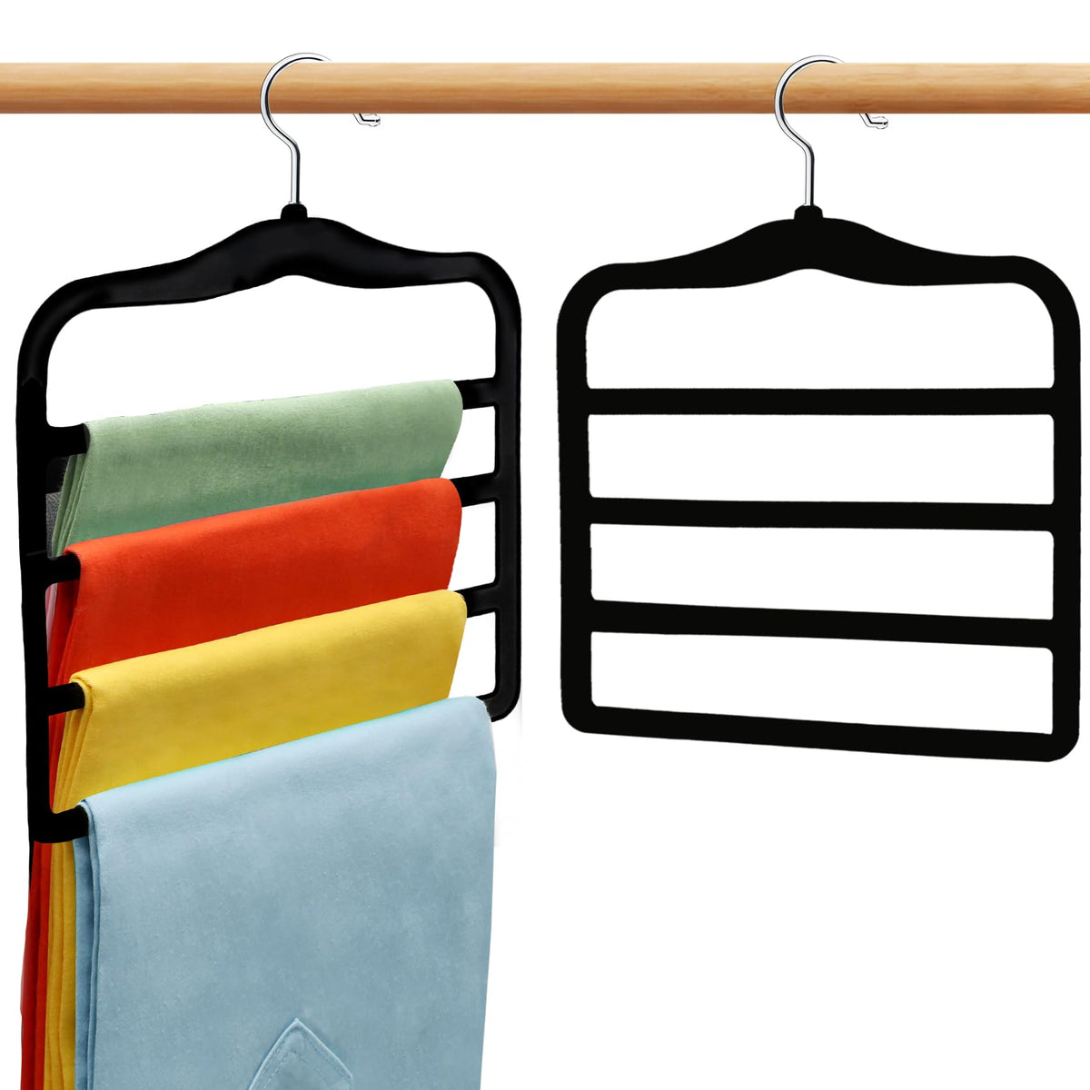 Closet Organizers and Storage, 3 Pack Velvet Pants-Hangers-Space-Saving