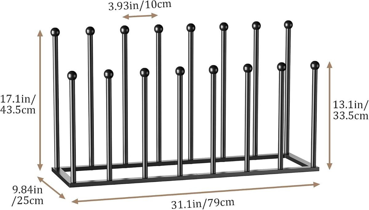 Freestanding Boot Rack, Shoe Storage Organizer Fit for 8 Pairs, Black