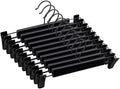 Pants Hangers with Clips, Skirt Hangers, 10 Pack, Black